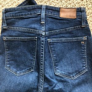 Madewell curvy high-rise skinny jeans, dark wash, size 27